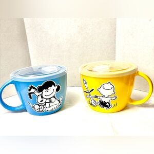 Gibson Peanuts 70th Anniversary Stoneware Soup Bowls (2)